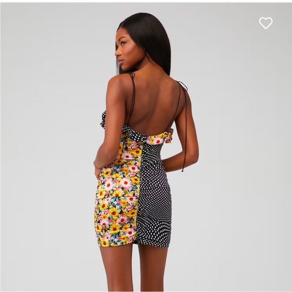 For Love & Lemons MOCHI SHIRRED MINI DRESS - Picture 2 of 8